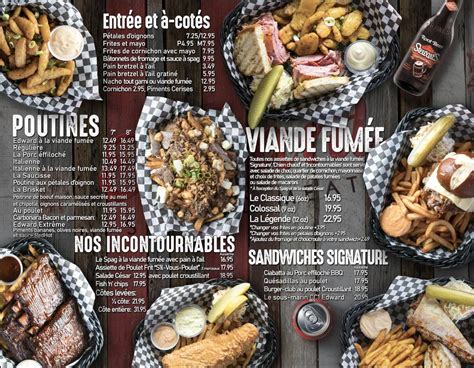 edward boucherville|Menu au Edward Smoked Meat restaurant, Boucherville